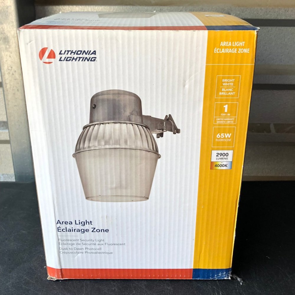 Lithonia Lighting 65W Gray Halogen or Compact Fluorescent Outdoor Area Light